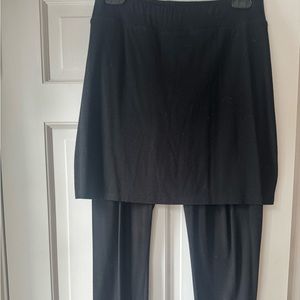 Eileen Fisher black jersey skirt with attached leggings (S)